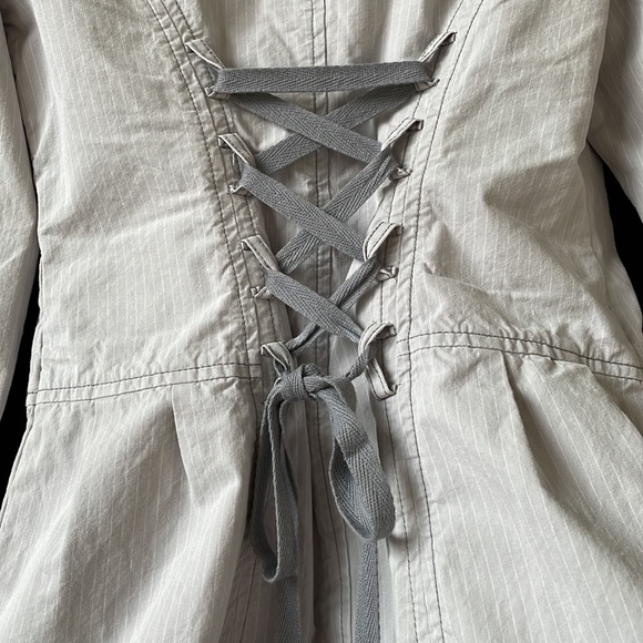 FREE PEOPLE corset lace up tie back military jacket - Picture 4 of 12